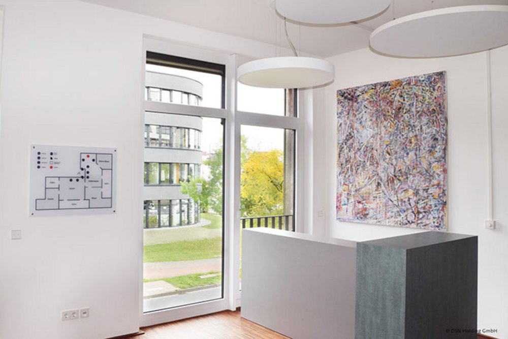 Empfangstresen im Raum „Außenweser“, einem Seminarraum der DSN Akademie.