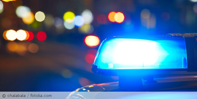 Blaulicht vom Polizeiauto.