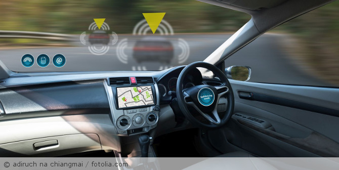 Auto ohne Fahrer.