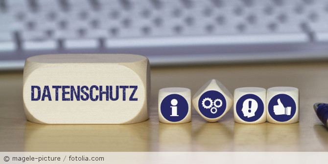 Würfel mit der Aufschrift "Datenschutz".