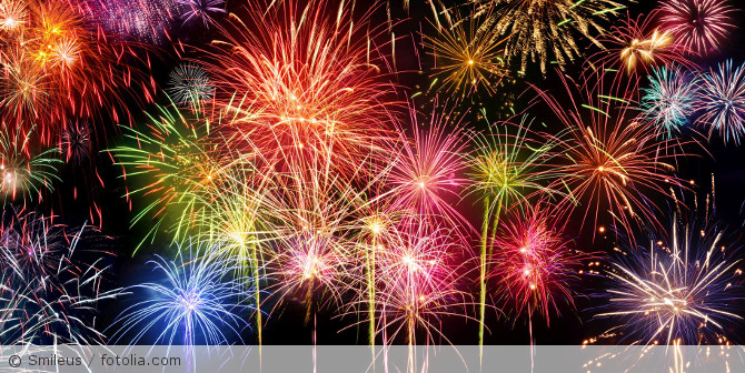 Buntes Feuerwerk.