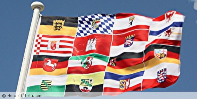 Die Flaggen von den verschiedenen Bundesländern.
