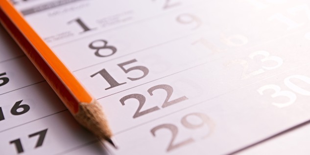 Ein Ausschnitt von einen Kalender.