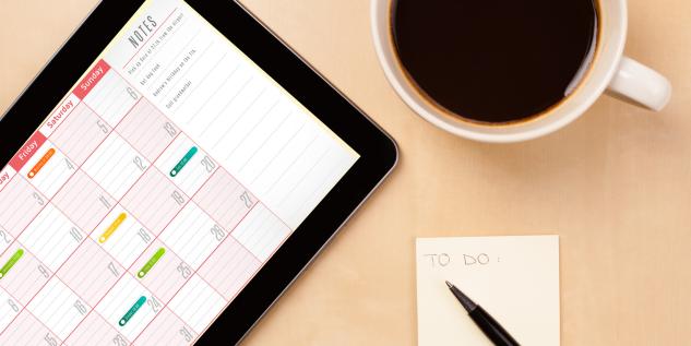 To Do's werden im Kalender auf dem IPad eingetragen.