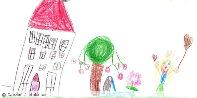Ein gemaltes Kinderbild.