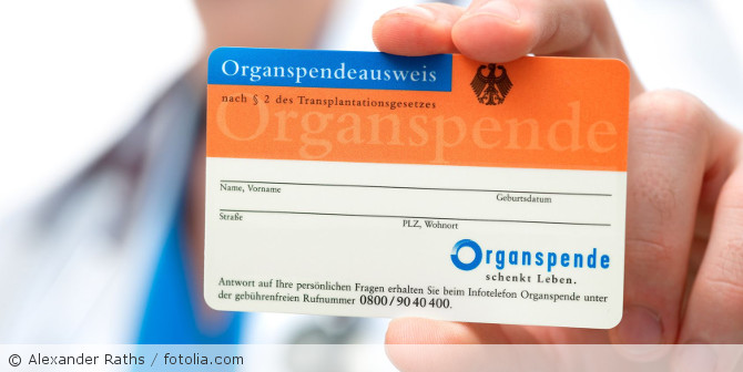 Organspenderausweis.