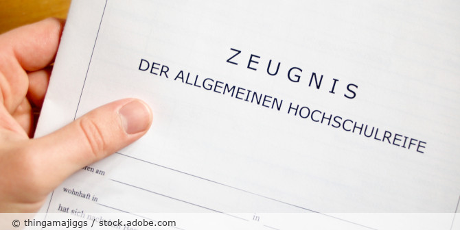 Ausschnitt von einen Zeugnis.