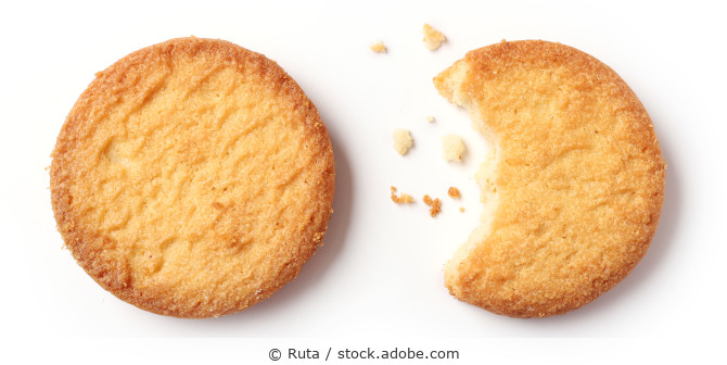 Zwei Cookie-Kekse.