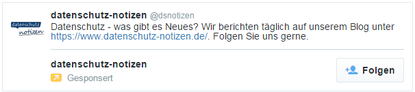 Screen datenschutz notizen Twitter